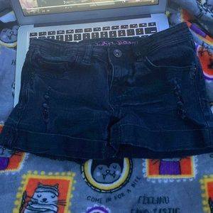 Black Jean Shorts